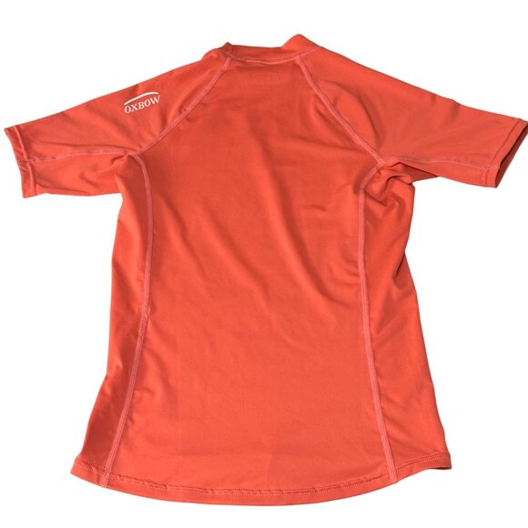 Oxbow Orange Short Sleeve Rash Guard Surf Shirt‎ Size 02 Lightweight Nylon Blend - Picture 5 of 6